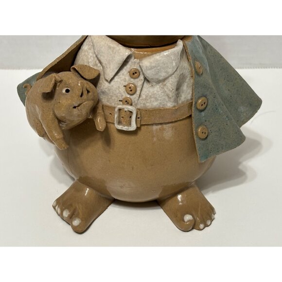 Vintage Stoneware Figurine Spaghetti Hair Planter (?) From Ireland Unique - Picture 4 of 11